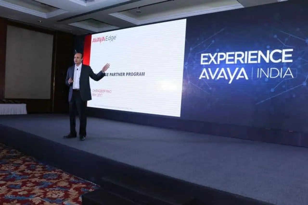 Pic Caption Chiradeep Rao Channel Head India SAARC adressing the audience at Experience Avaya