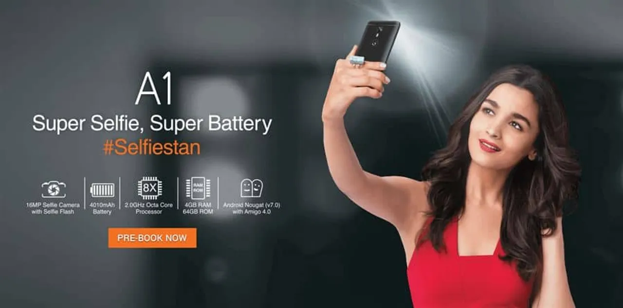 Updated Gionee A1 now enables panoramic selfies, HD selfie videos