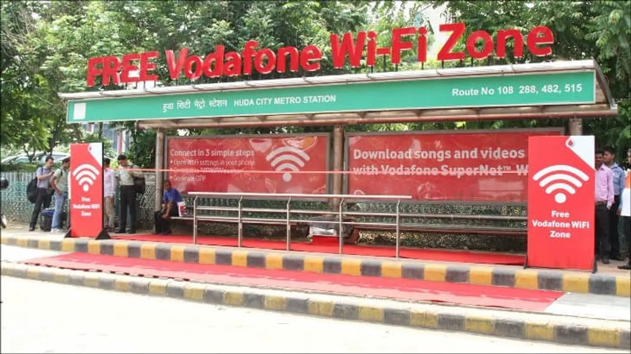 Mobile phone users can enjoy free Wi-Fi in Gurugram's Vodafone Bus Shelters
