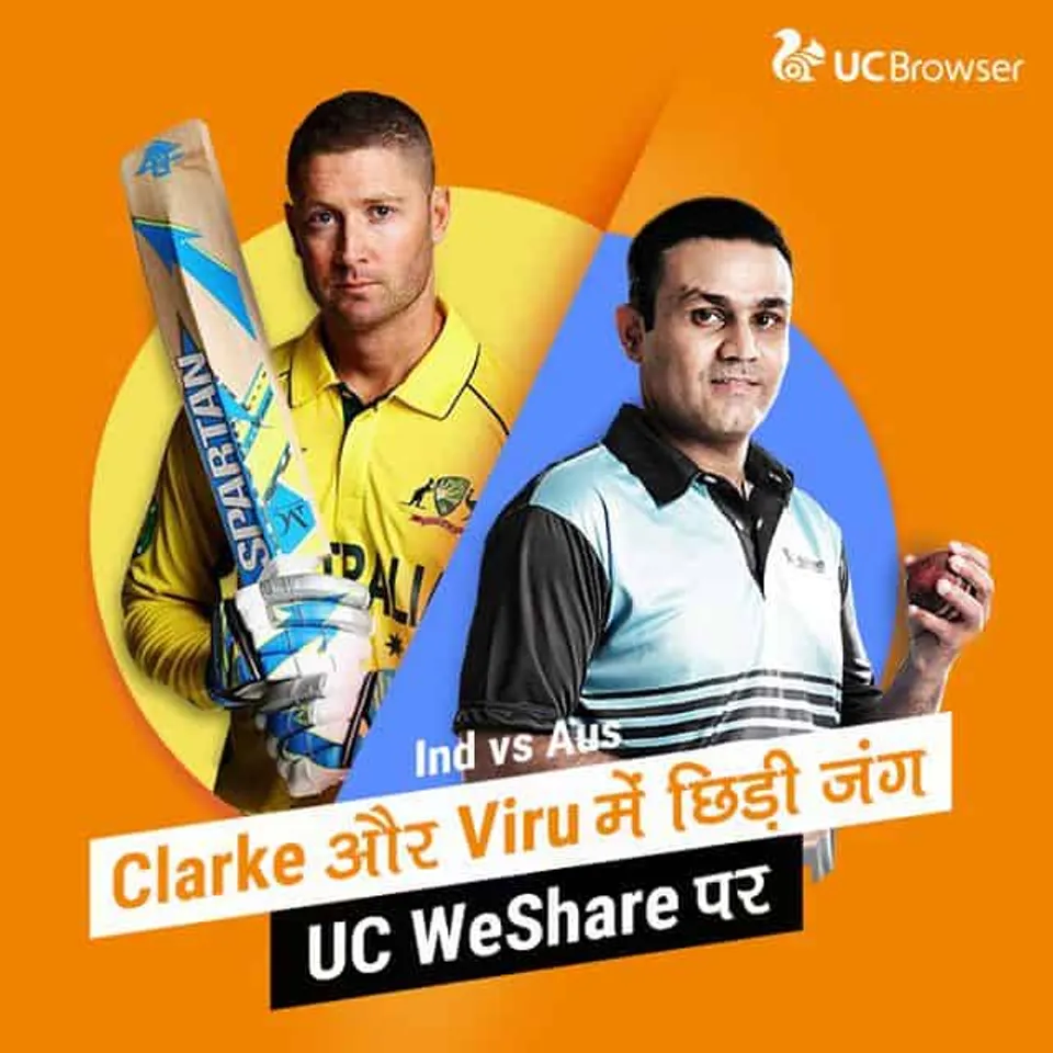 UC Browser's WeShare ropes in Virender Sehwag, Michael Clarke to deliver a unique cricketing experience