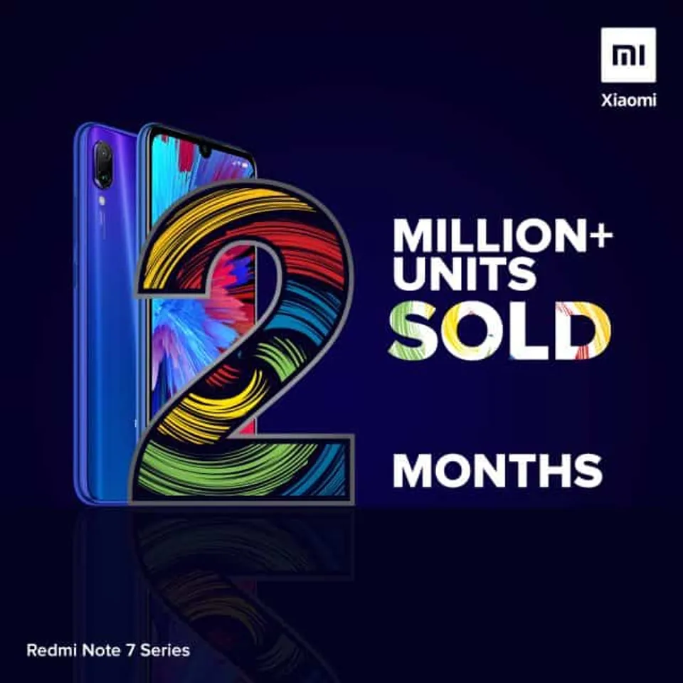 Redmi Note 7 Series clocks 2 million unit sales
