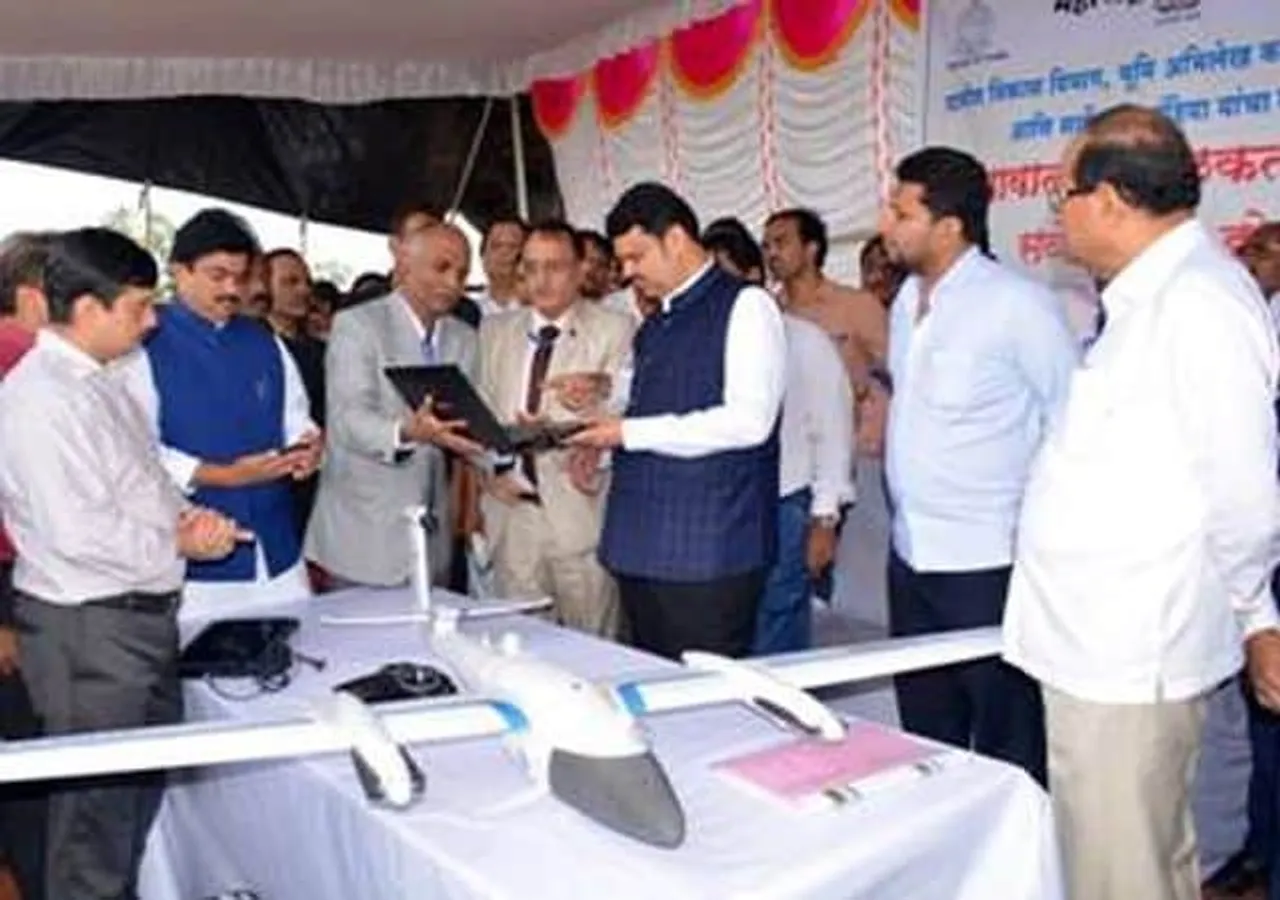 CM Devendra Fadnavis inaugurated the drone-based Mapping Project being carried out by Survey of India at Nimgaon Korhale in Ahmednagar district.