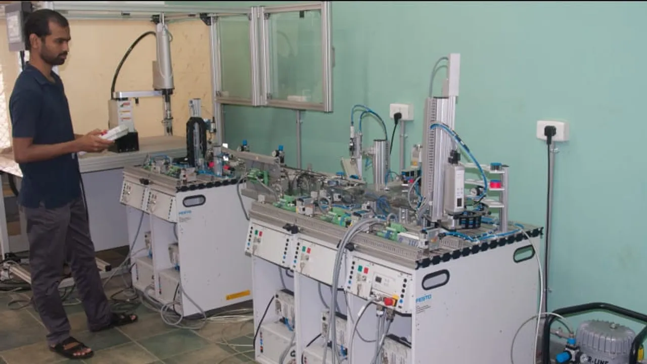 A Modular Automation Production System that will be integrated with the upcoming ‘Robotics Research and Teaching Laboratory%u2019 in Dept of Engineering Design, IIT Madras