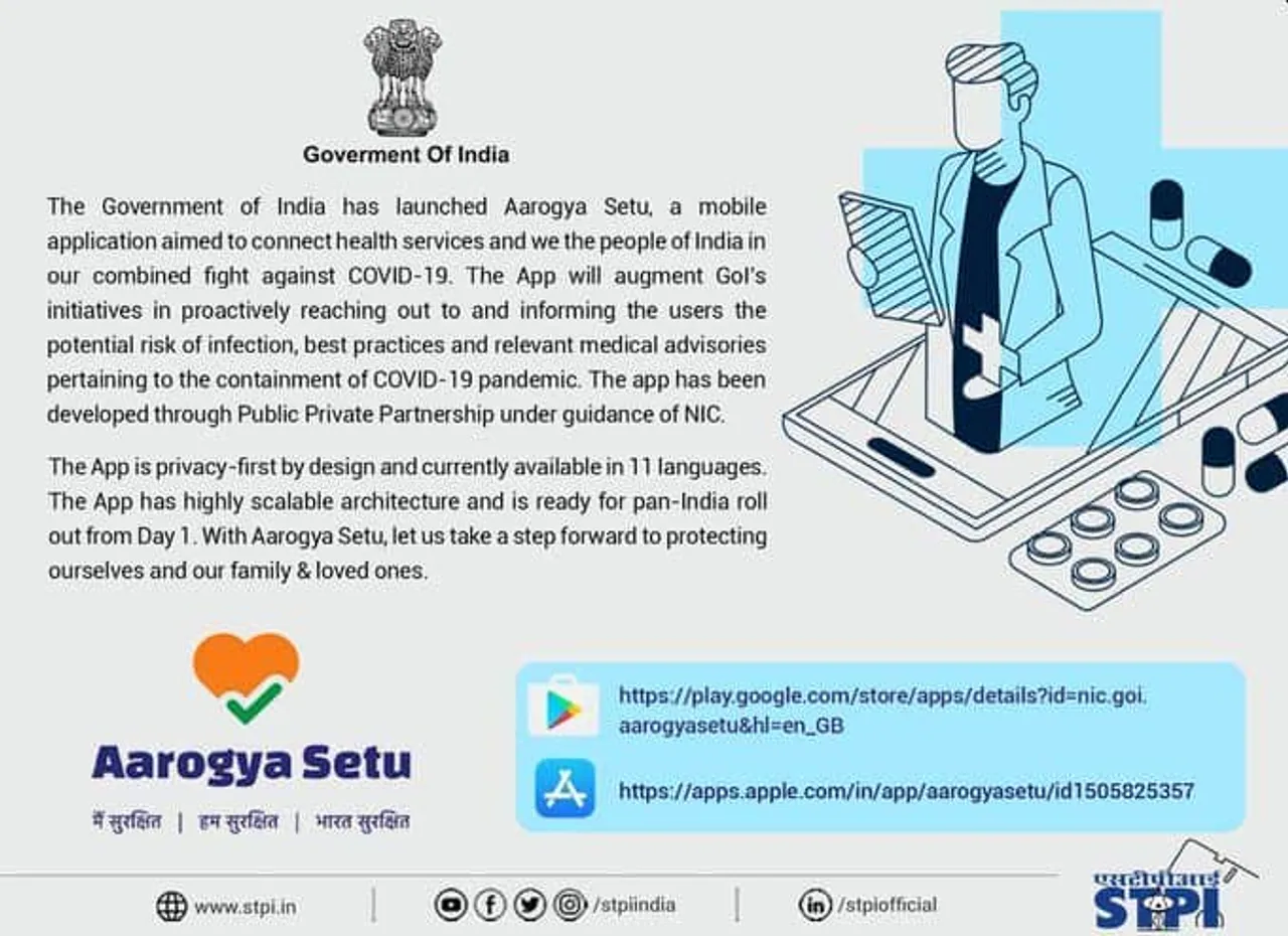 AarogyaSetu App launched by central government on covid-19 info