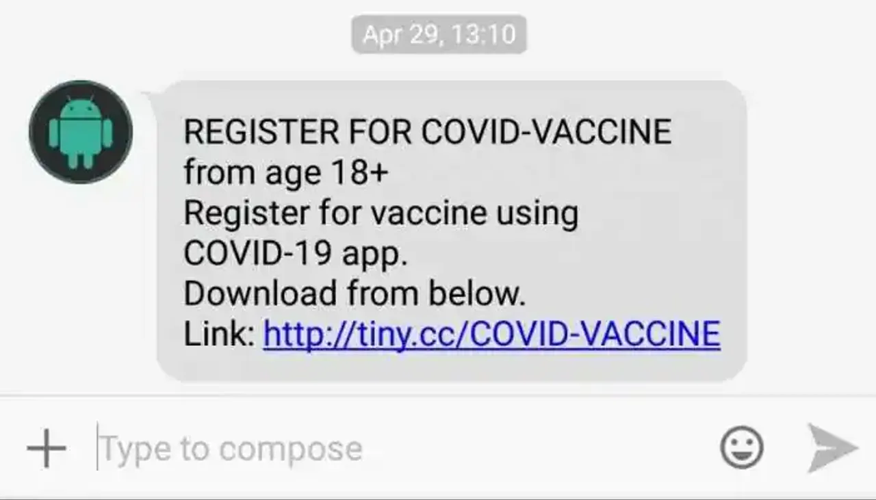 Fake Covid Vaccine SMS