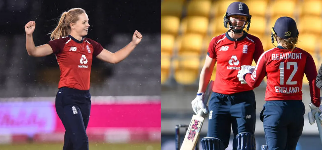 Freya Davies' four, Tammy Beaumont-Heather Knight partnership help England seal T20I series
