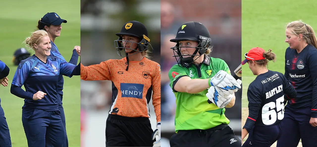 Heather Knight, Katherine Brunt star as England players fare well on the opening day of Rachael Heyhoe Flint Trophy