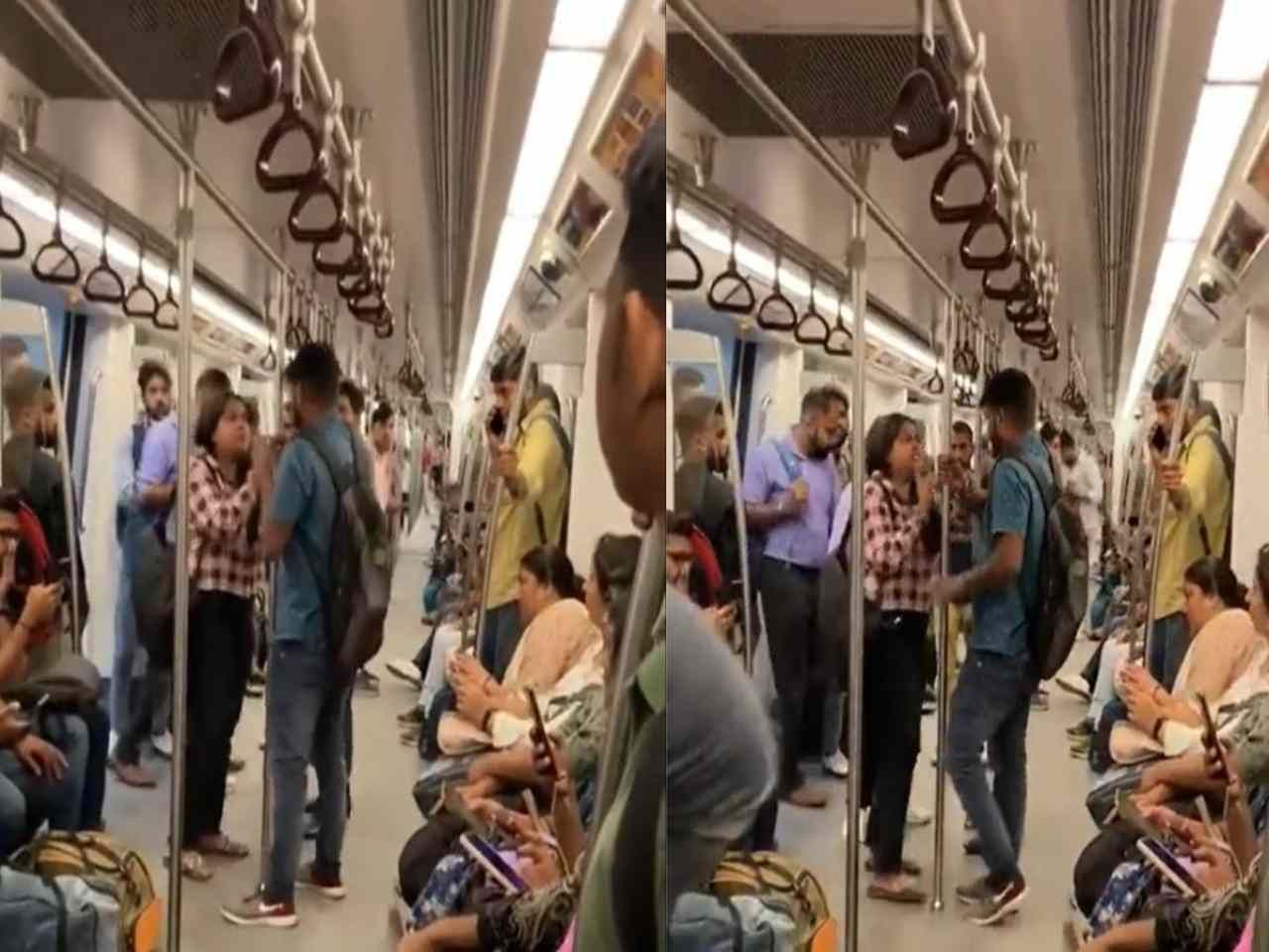 Viral Video: Girl Slaps Man In Delhi Metro, Spectators Watch The 'Show ...