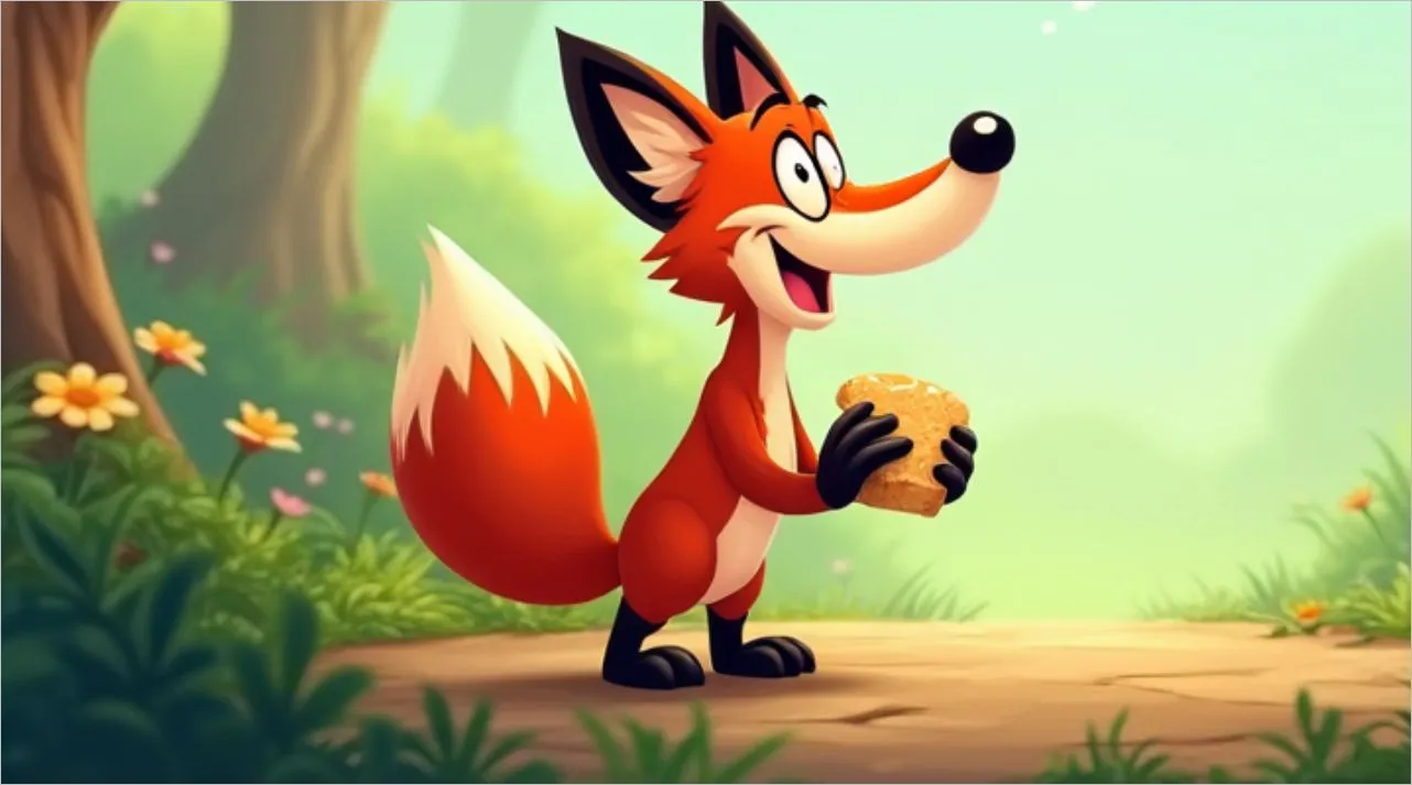 Funny story of the forest  the fox and the crow