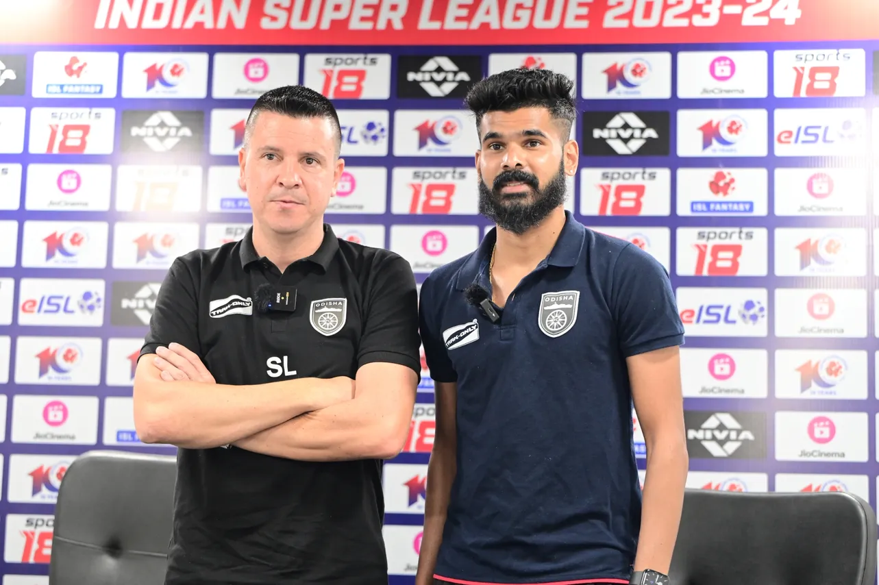 Sergio Lobera in the press conference before the Odisha FC vs Kerala Blasters FC ISL 2023-24 playoff match | sportzpoint.com