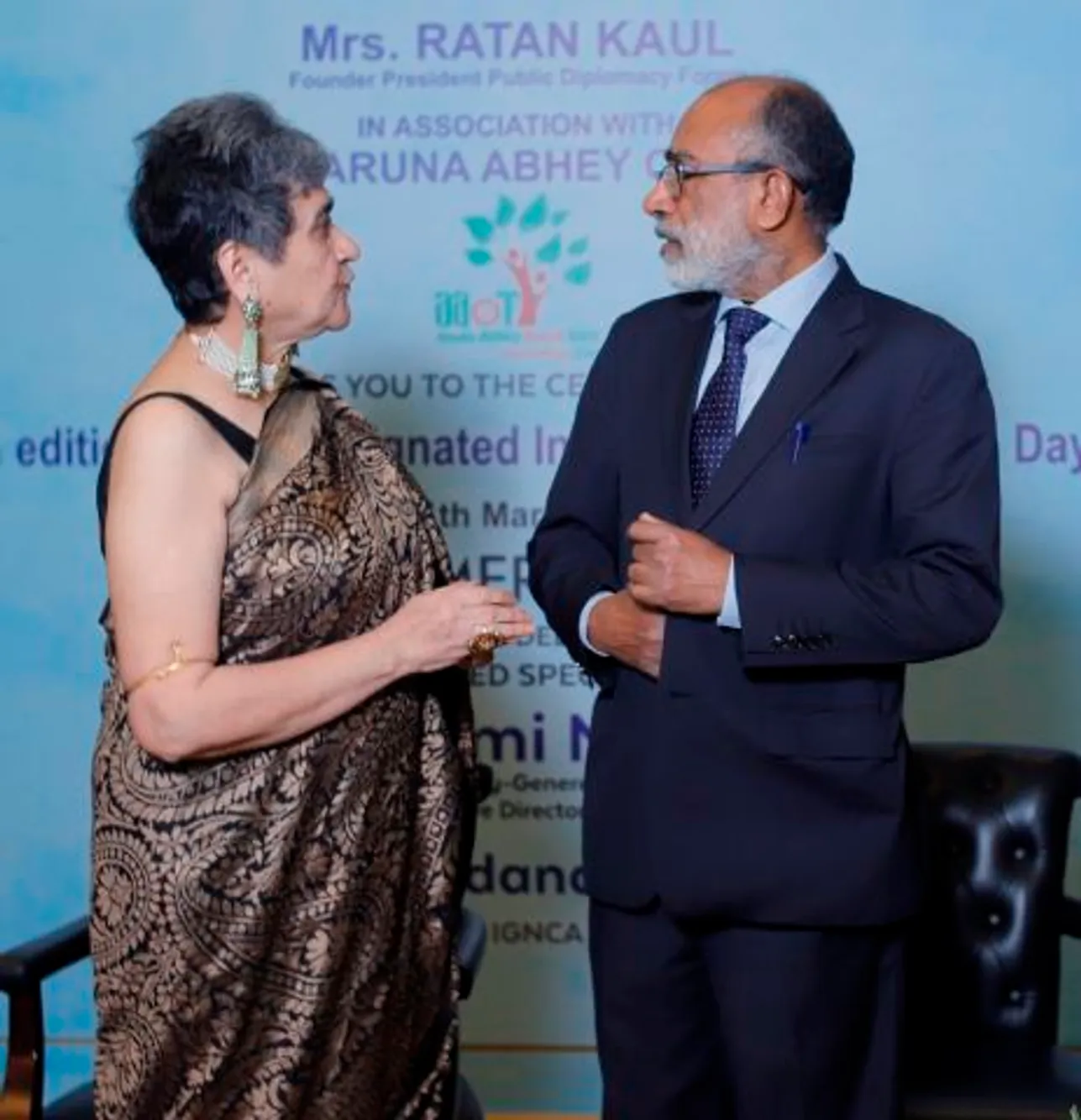 Mrs. Ratan Kaul and K.J. Alphons, Former MOS Electronics & IT and Tourism & Culture