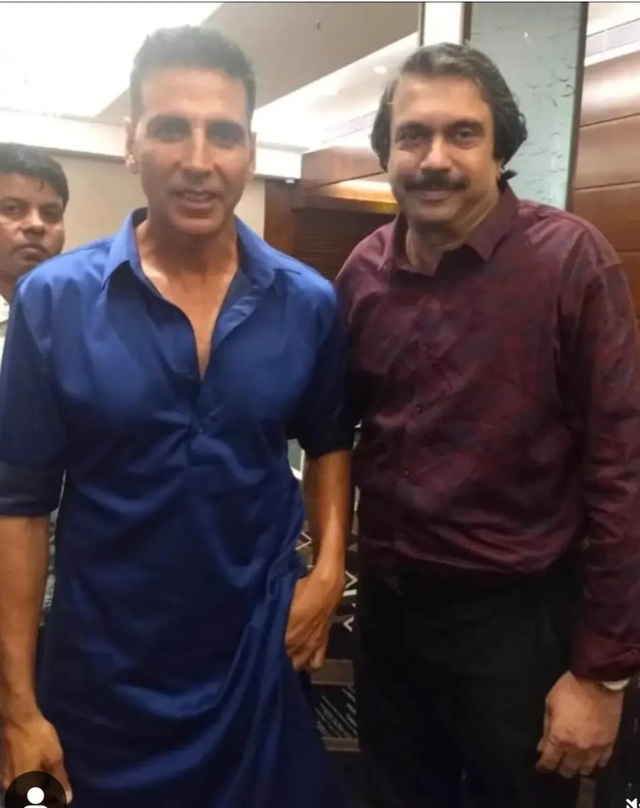 Mega-star Akshay Kumar with sr film journalist Chaitanya Padukone
