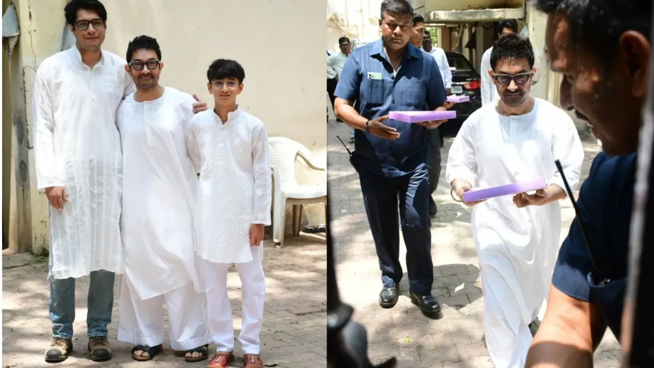 Aamir Khan Celebrates Eid with Family and Fans