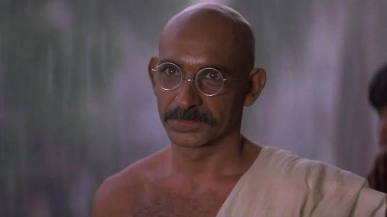 Hollywood actor Ben Kingsley received an Academy Award for playing Gandhi