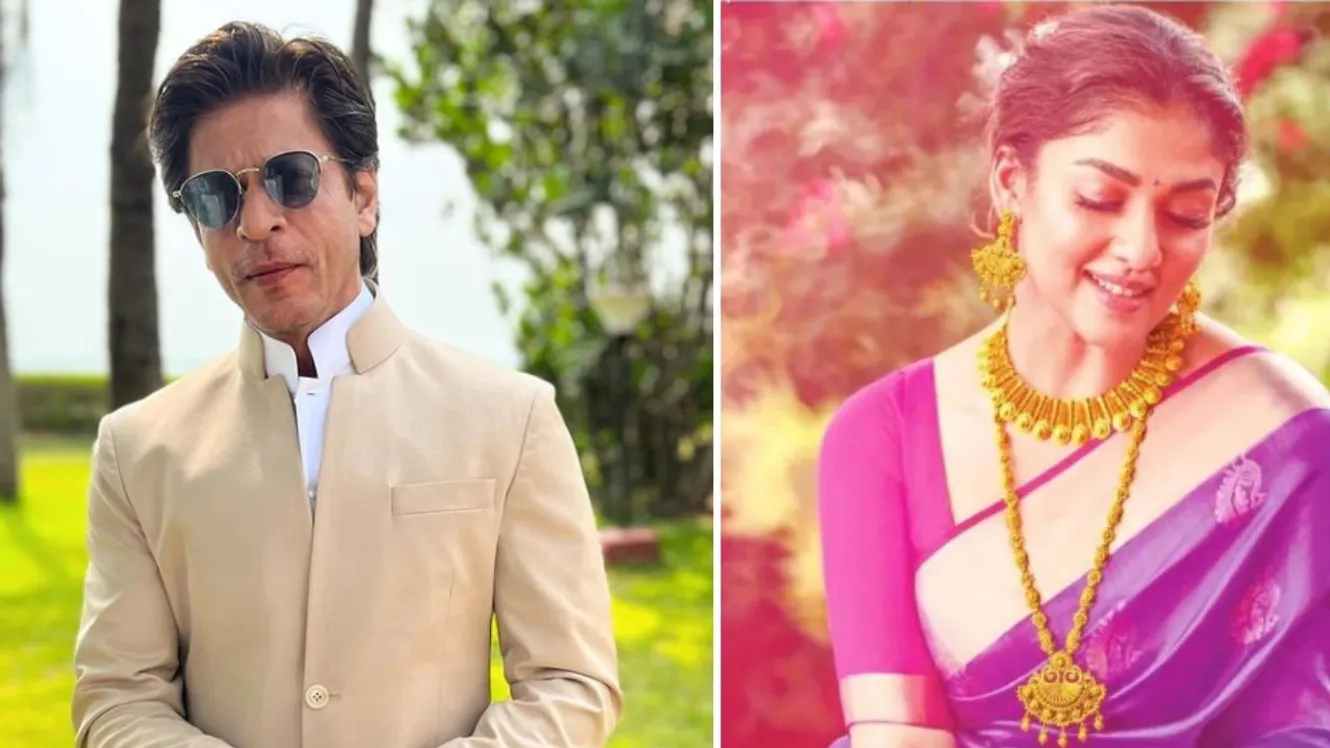 SRK in Nayanthara Wedding : नयनतारा की शादी में पहुंचे शाहरुख खान, को स्टार  के स्पेशल डे पर स्टाइलिश और रॉयल लुक में दिखे एक्टर | nayanthara vignesh  shivan wedding photos shah