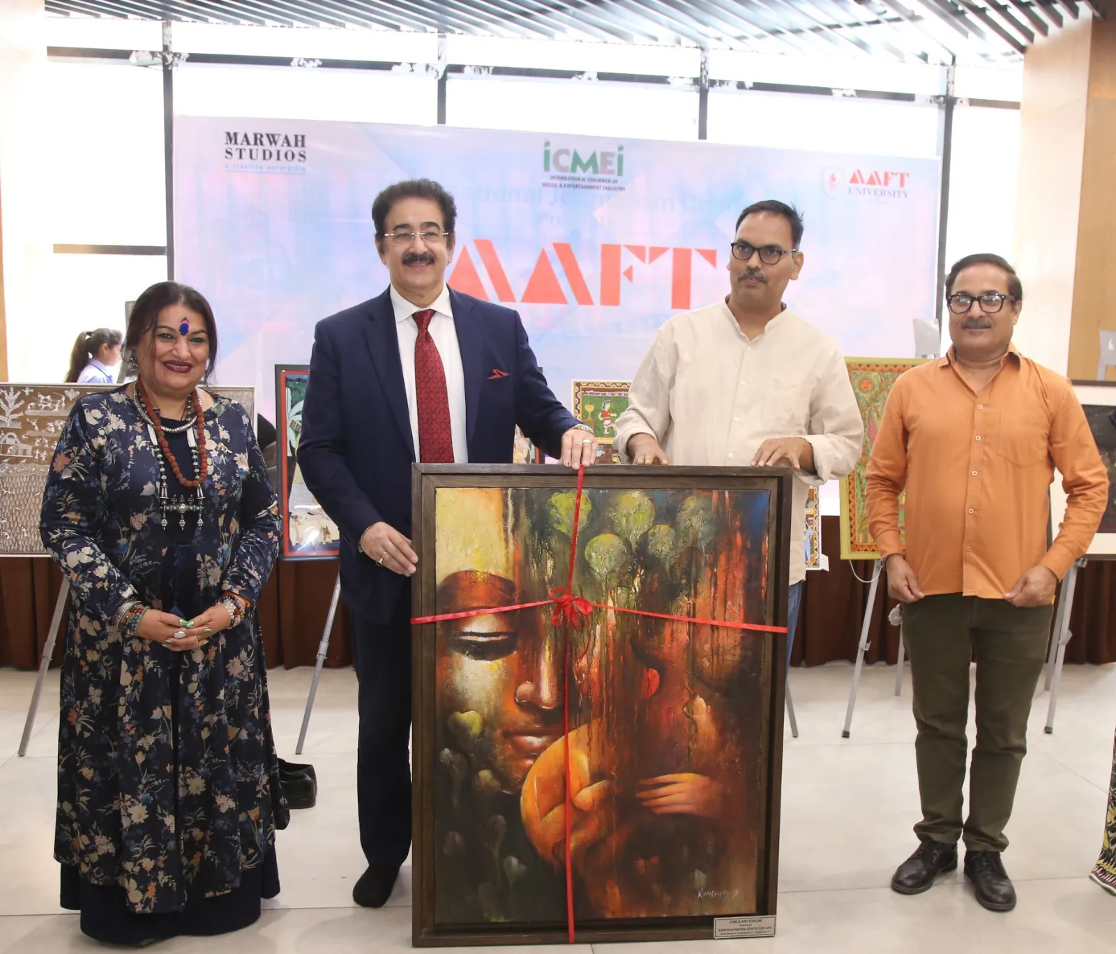 A two day painting exhibition was organised on the occasion of Women's Day