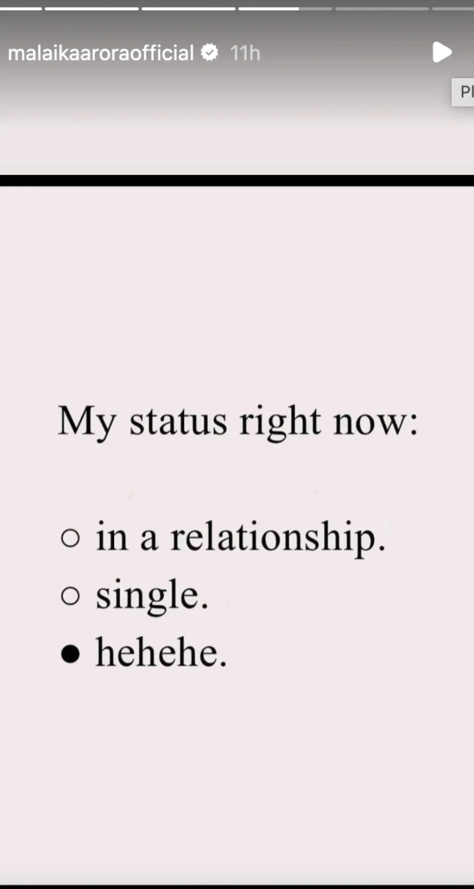 Malaika Arora status