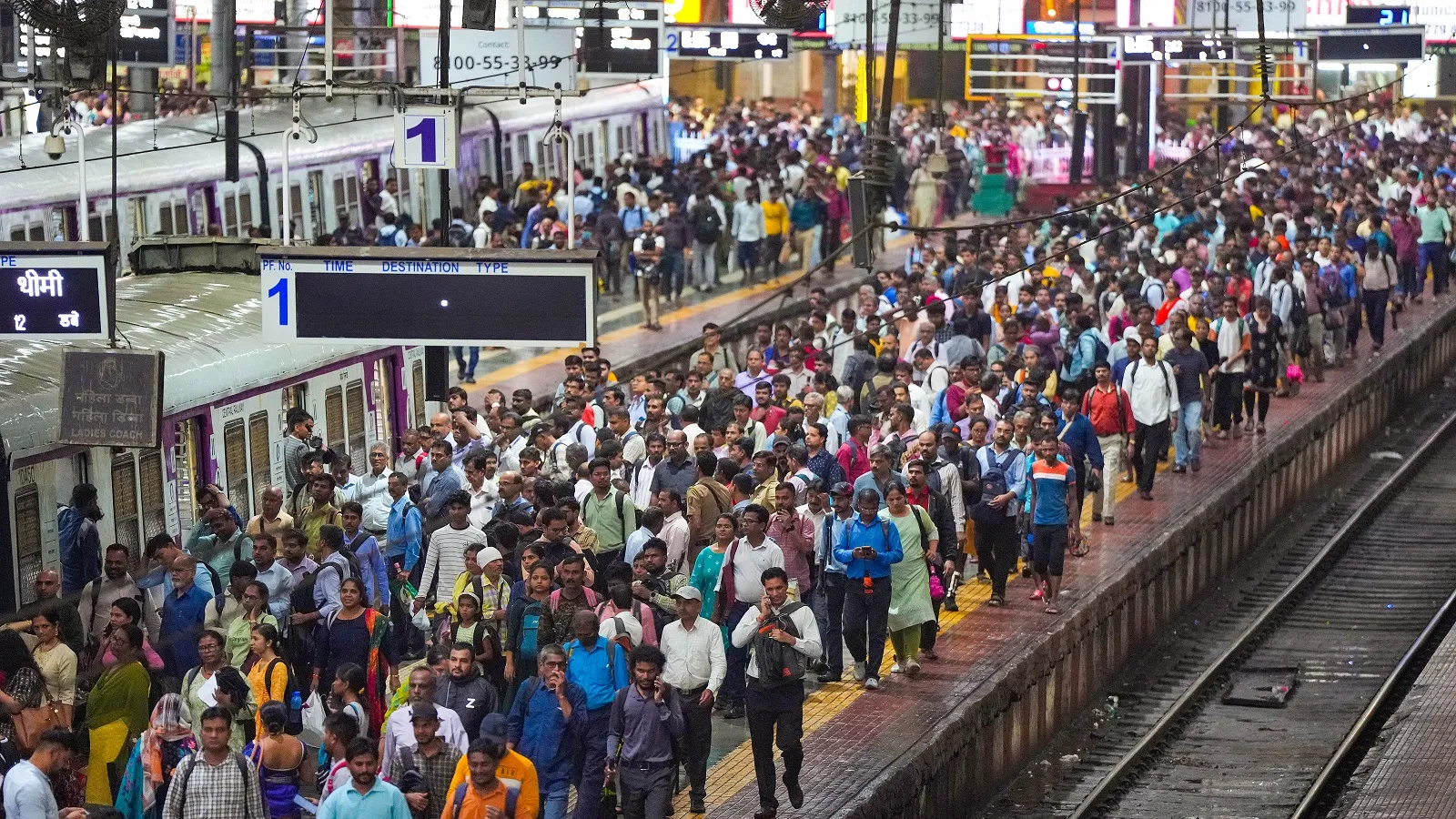 Local Train Mumbai Rain Mumbai Local Population