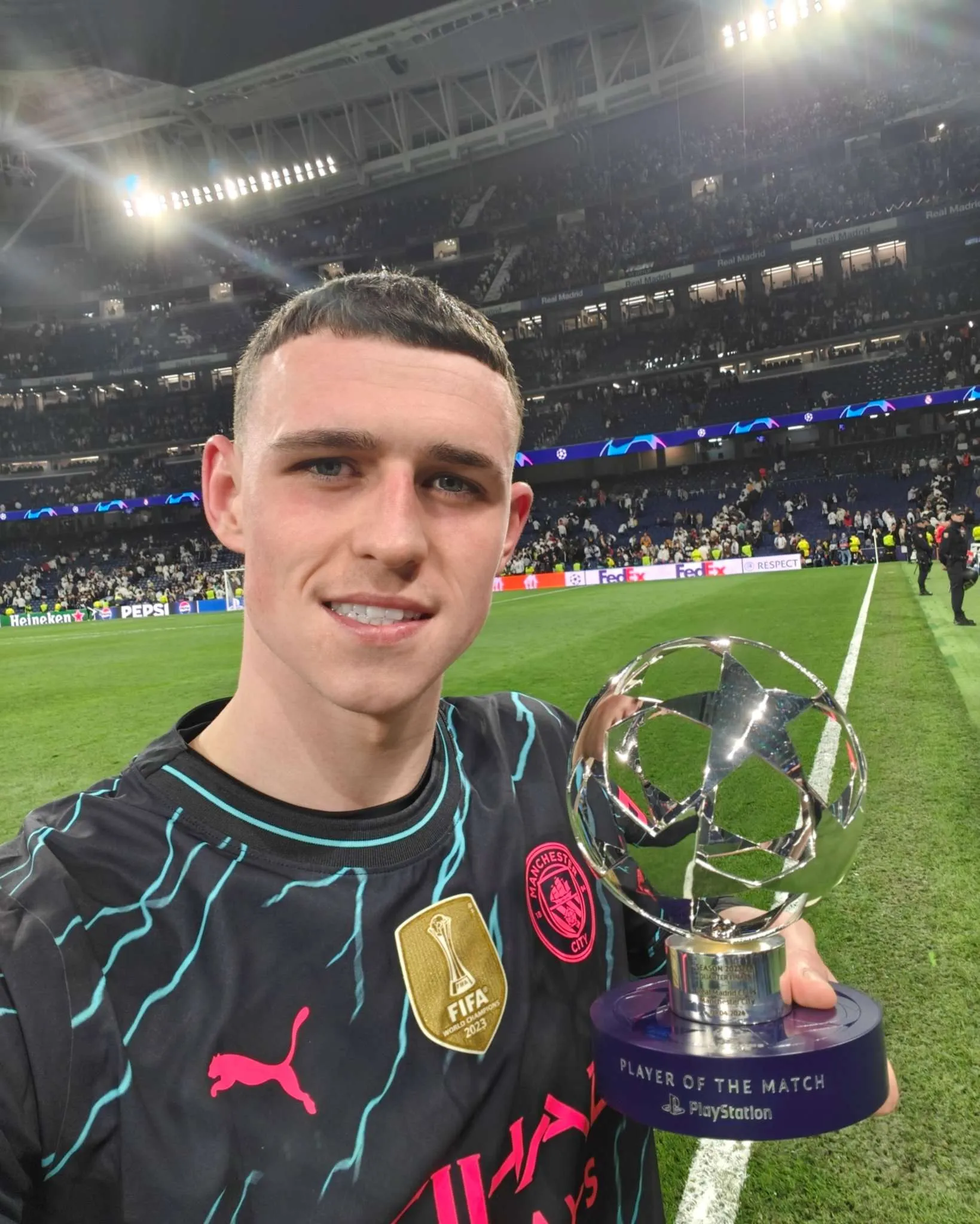 Phil Foden won the player of the match award in the Real Madrid vs Man City UEFA Champions League Quarter-final | Sportz Point