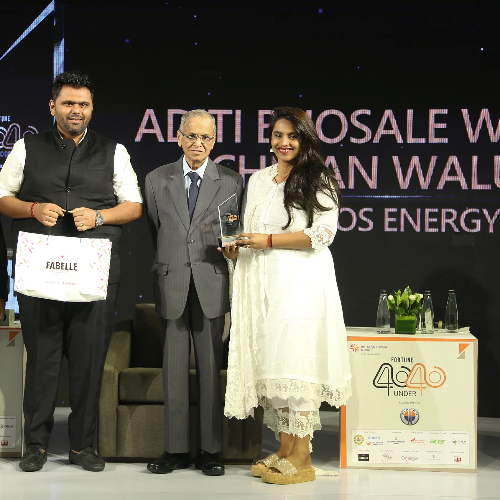 Aditi & Chetan with NR Narayan Murthy