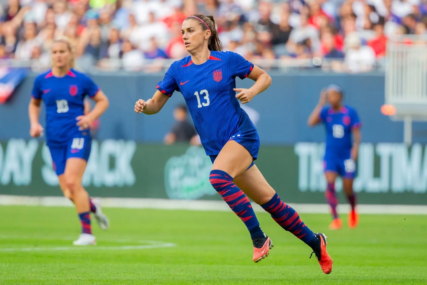 Alex Morgan of the USWNT during a match- Sportz Point.com