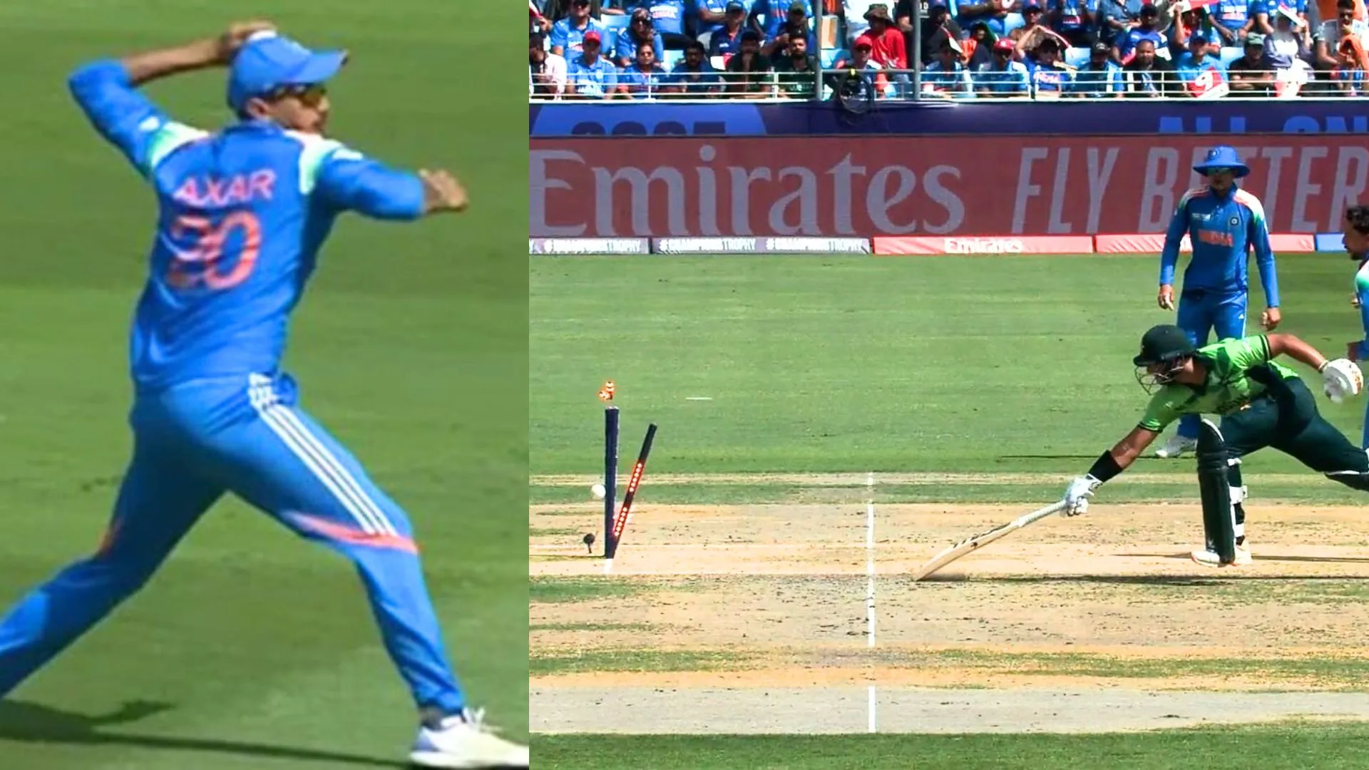  Axar Patel ने इमाम उल हक को किया रन आउट