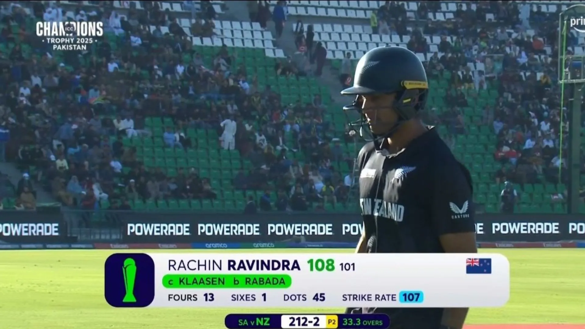 सेमीफाइनल में Rachin Ravindra ने अफ्रीका के खिलाफ जड़ा शतक 