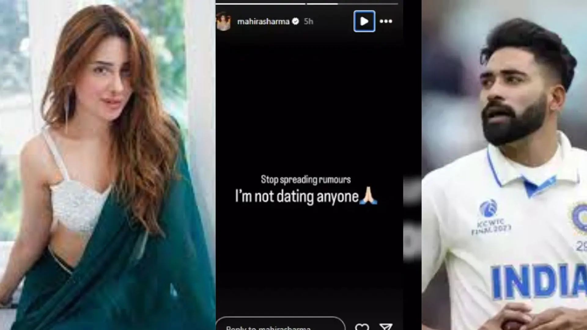 Mohammed Siraj के साथ डेटिंग खबरों पर माहिरा शर्मा ने तोड़ी चुप्पी