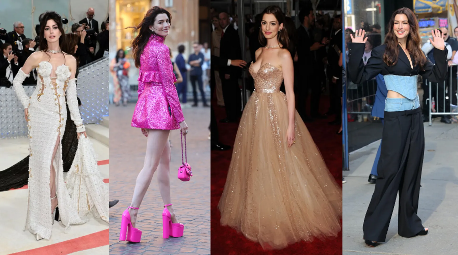 Anne Hathaway Sartorial Streak Is Proof That Our Unproblematic Favourites Can Simply Do No Wrong