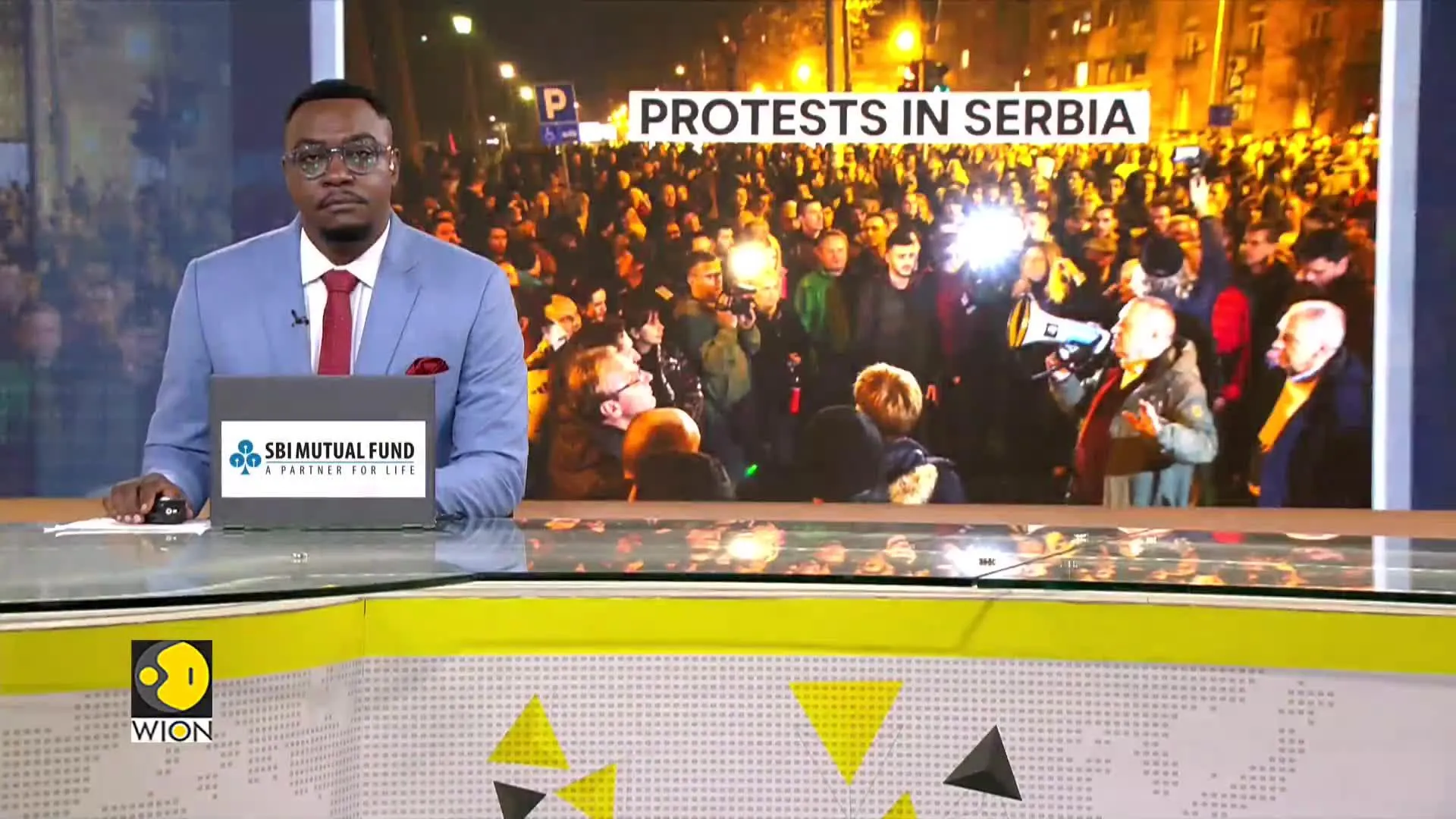 Thousands protest in Serbia over train station accident
