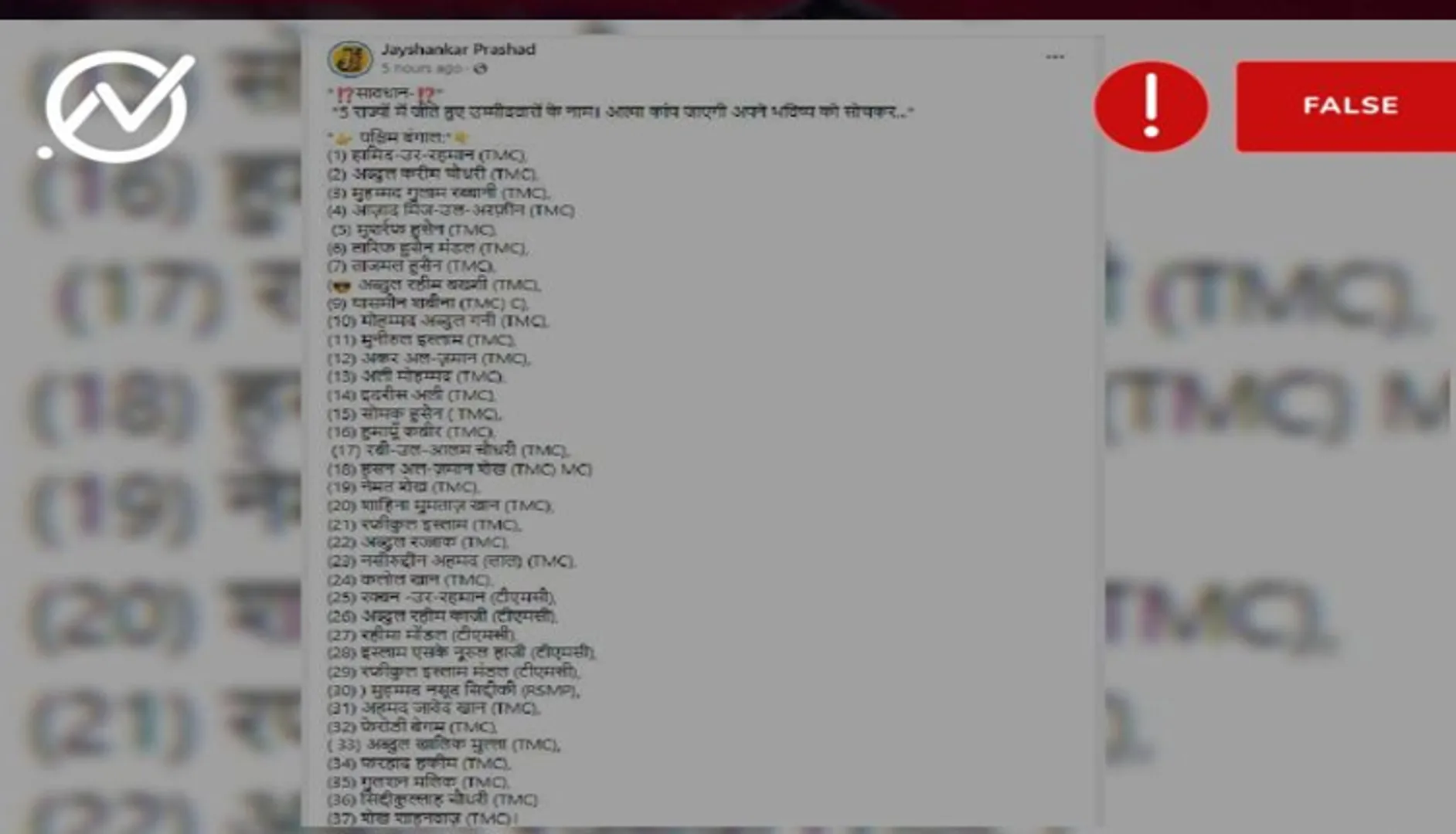 ଫ୍ୟାକ୍ଟ ଚେକ୍ : ୨୦୨୪ ଲୋକସଭା ନିର୍ବାଚନରେ ​​୯୮ ଜଣ ମୁସଲମାନ ପ୍ରାର୍ଥୀ ସଂସଦର ସଦସ୍ୟ ହେଇଛନ୍ତି । ଏହି ଭାଇରାଲ୍ ଦାବିର ସତ୍ୟତା କଣ ? post image