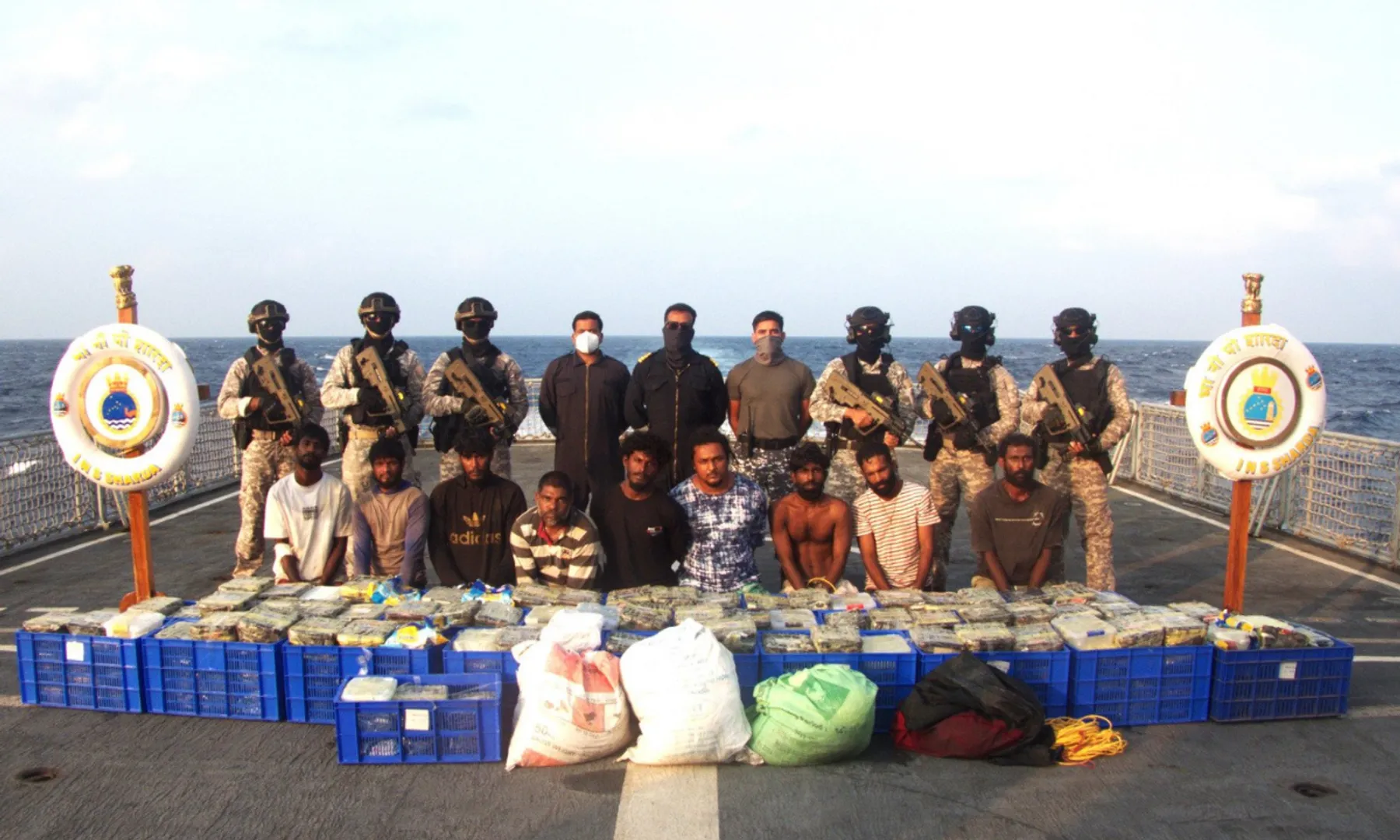 Indian Navy seizes Sri Lankan fishing boats, finds 500 kg of Meth