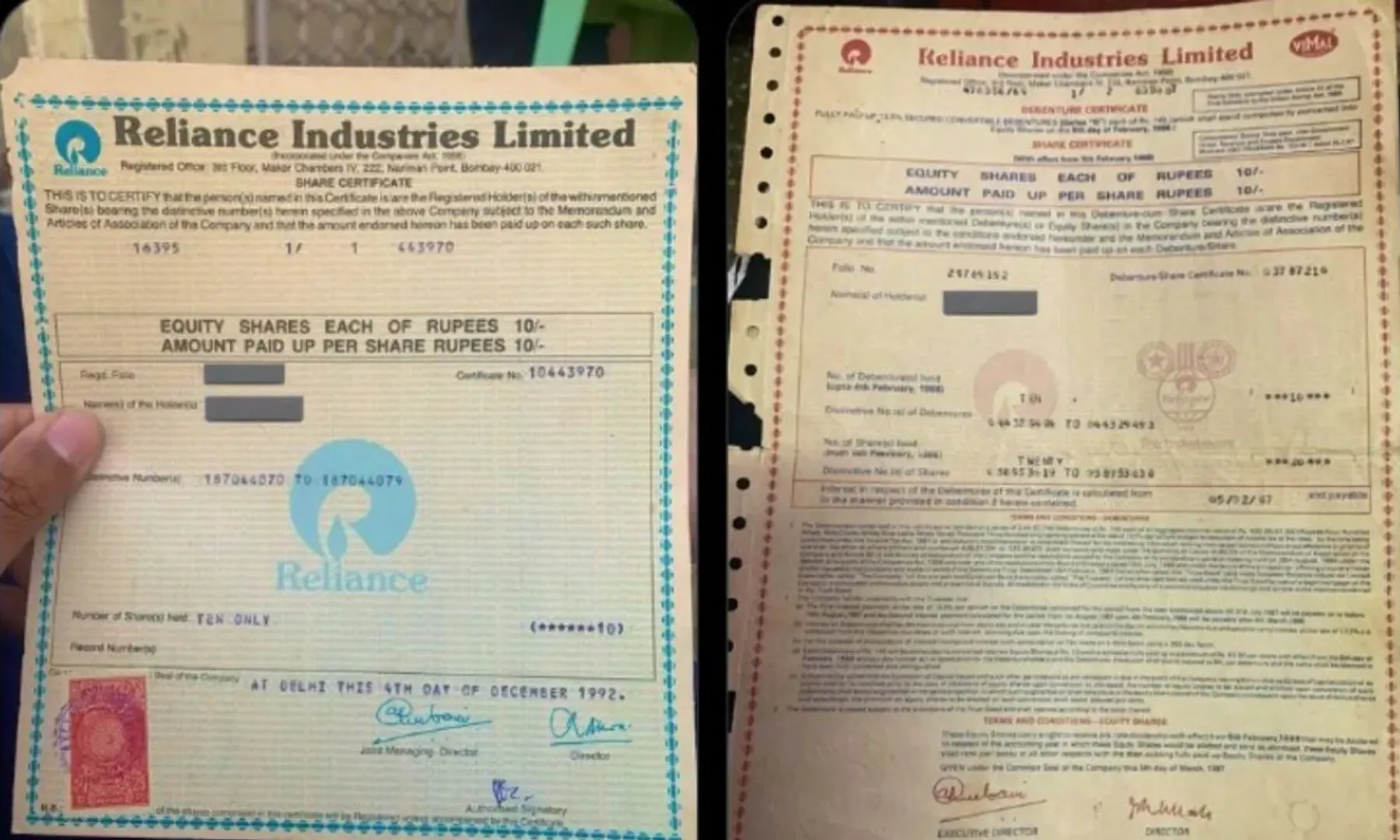 Chandigarh man finds 37-year-old Reliance shares worth Rs 11 Lakh, internet reacts