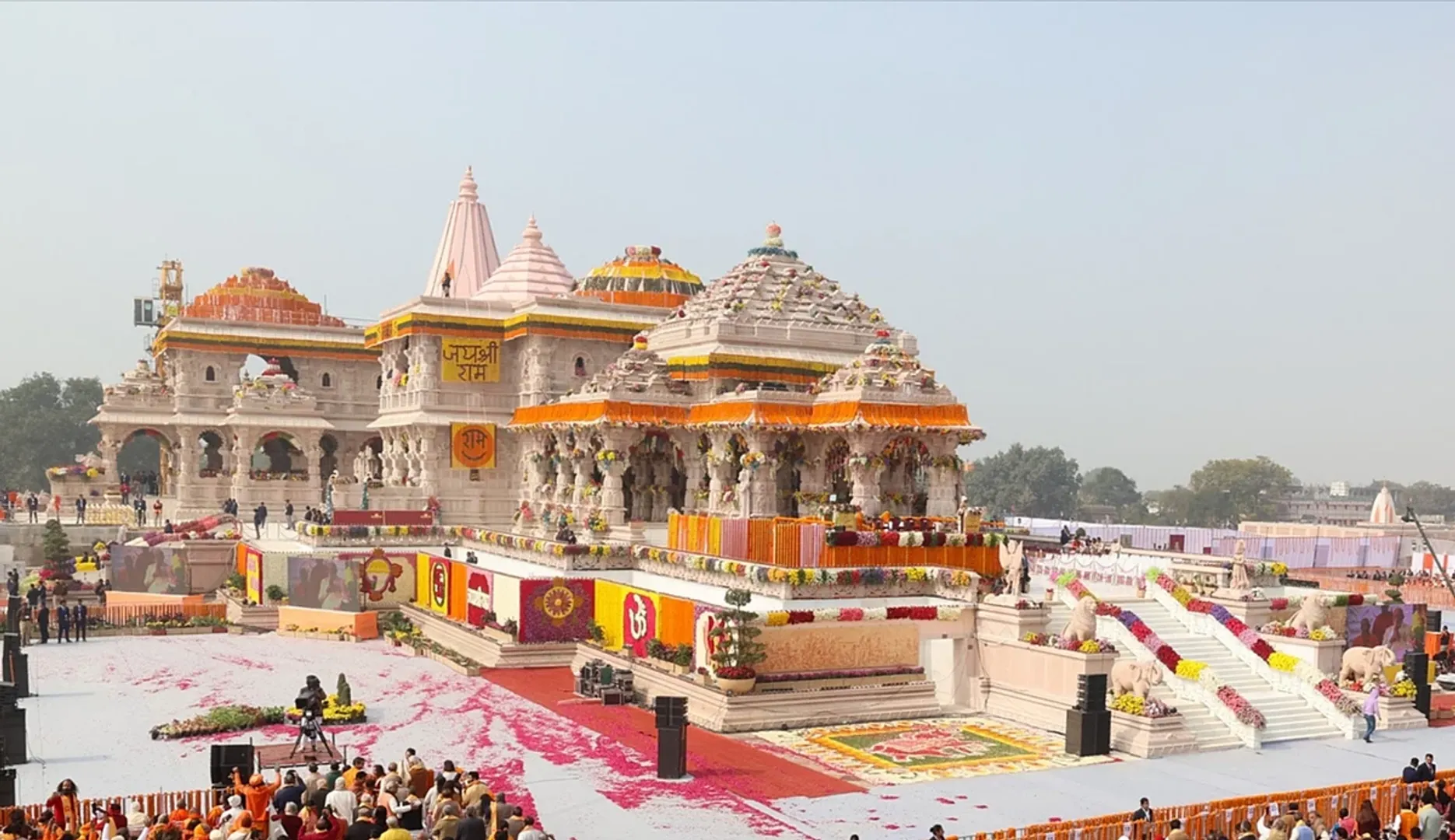 Quantifying the Ram Temple Inauguration; 4000 saints, 2.5 billion year old stone and much more