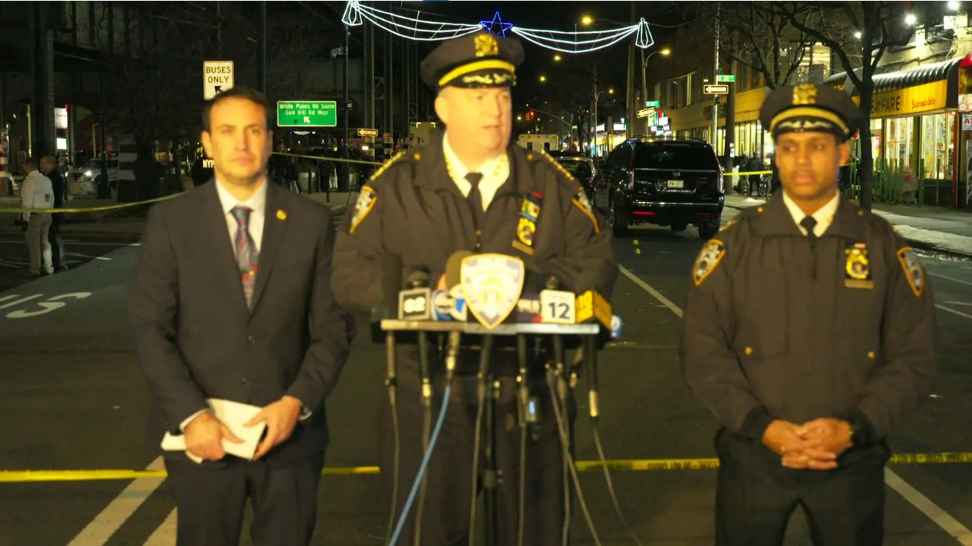 NYPD interim Chief of Department John Chell speaks during a press briefing about the Bronx shooting.