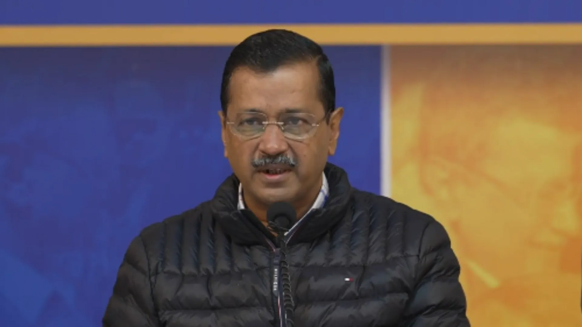 Arvind Kejriwal addresses a press conference in Delhi on January 13, 2025.