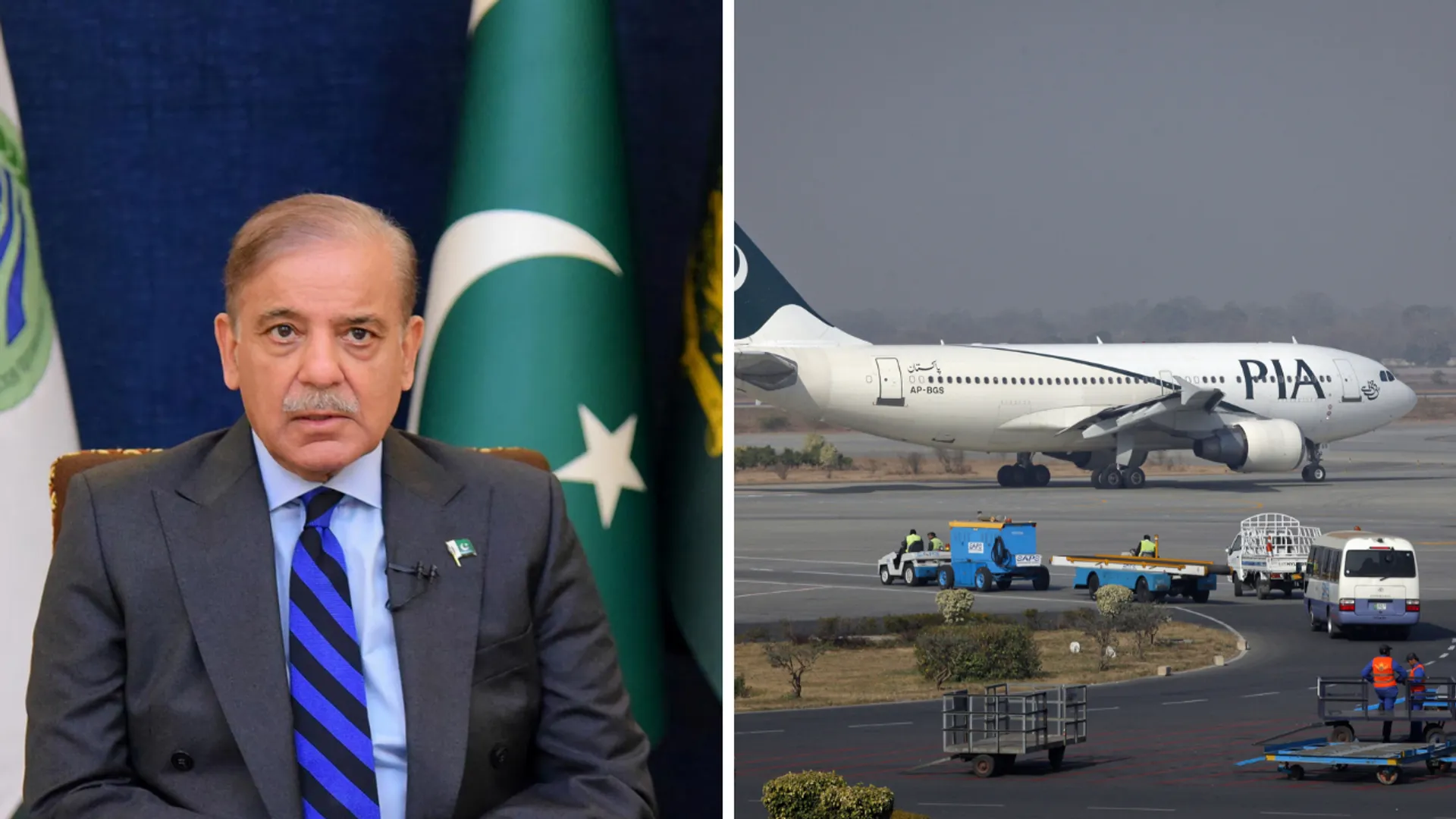Pak PM Sharif (left) has ordered a probe into PIA's controversial ad.