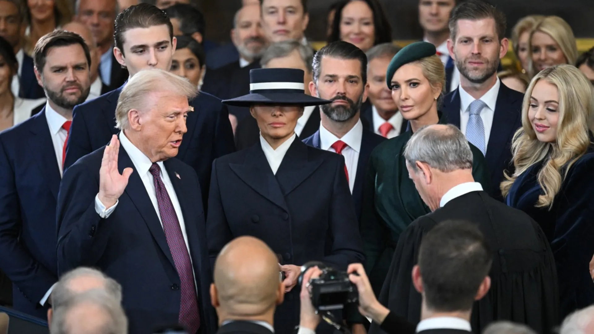 Donald Trump takes oath