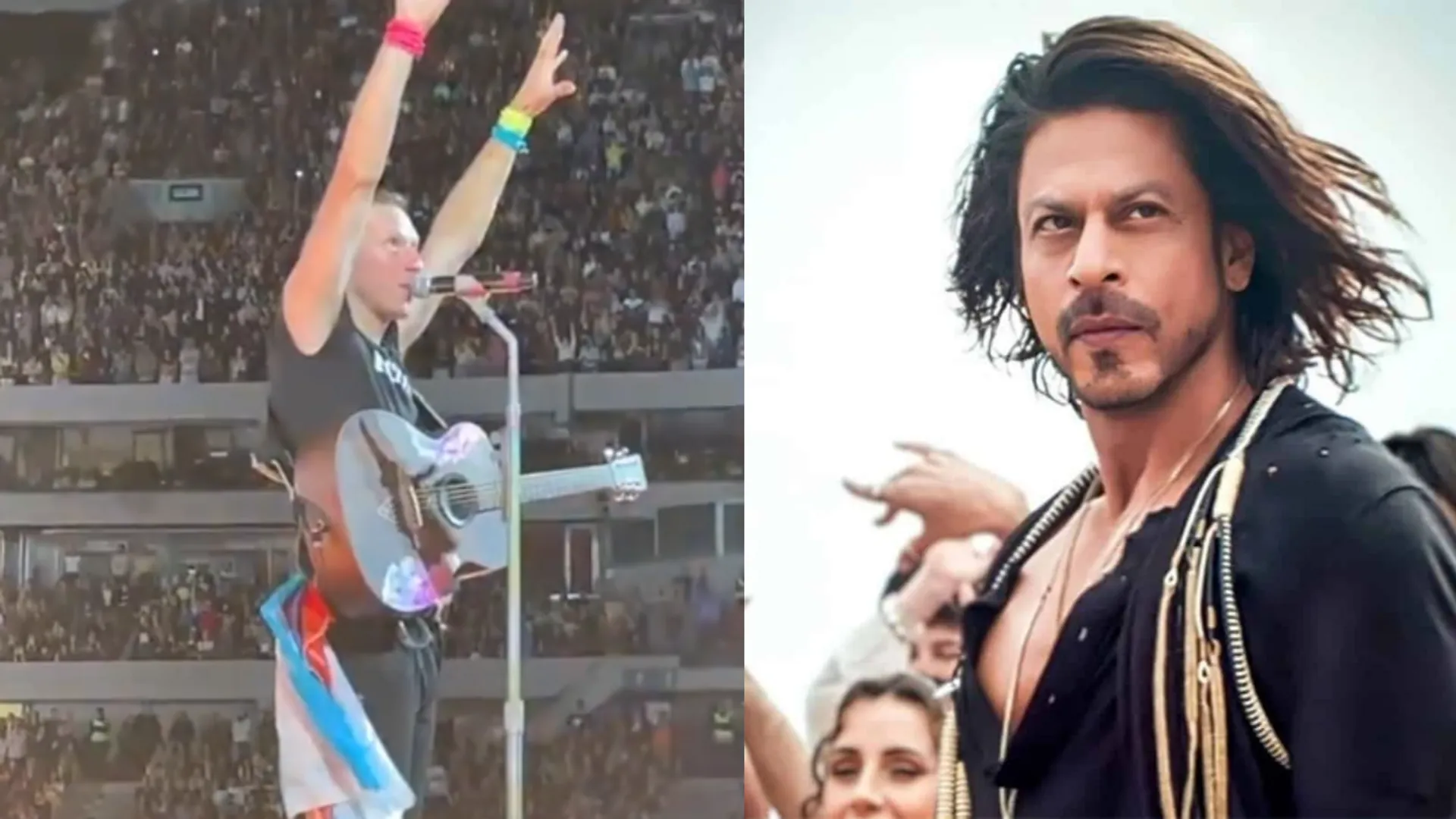 Chris Martin and Shah Rukh Khan