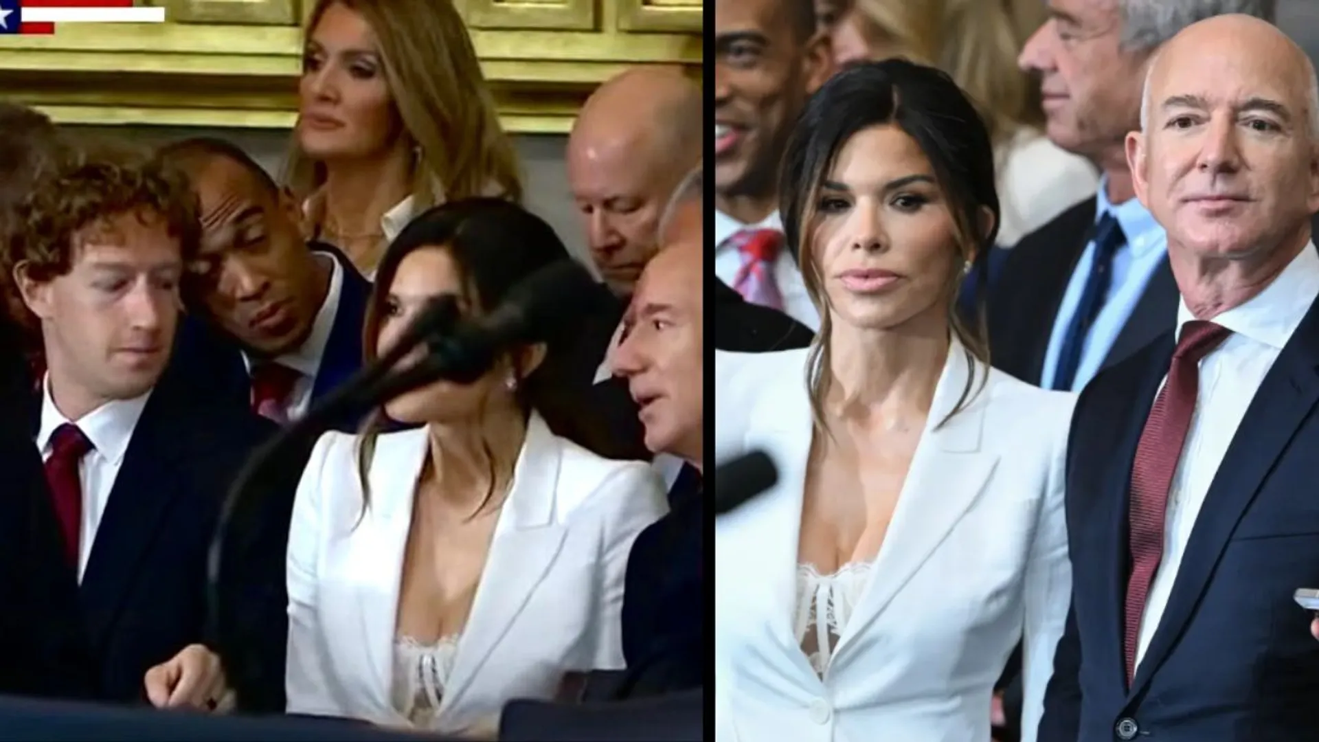Mark Zuckerberg caught looking at Lauren Sanchez