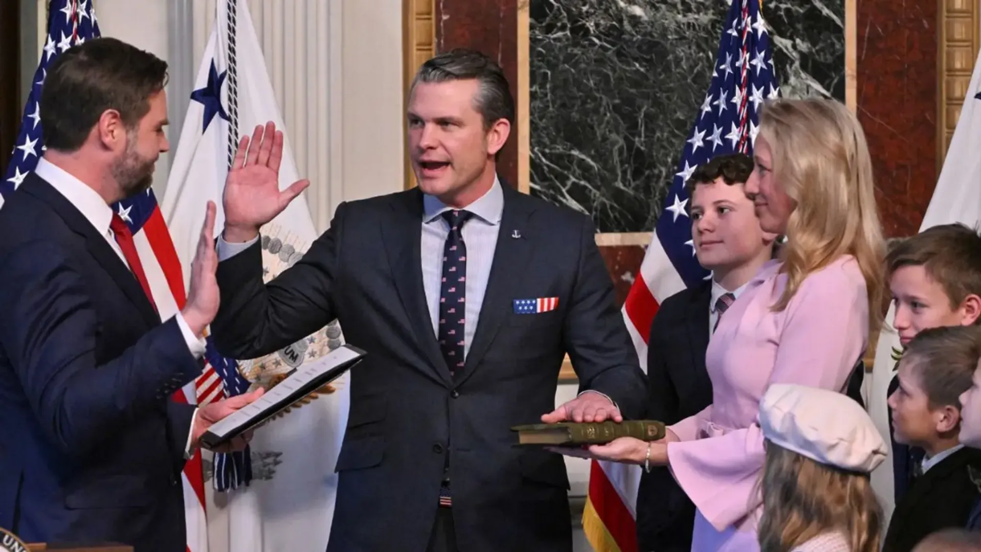 Pete Hegseth sworn in as US defence secretary 