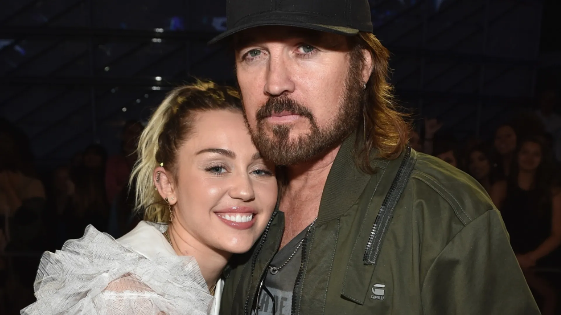 Miley Cyrus with father Billy Ray Cyrus