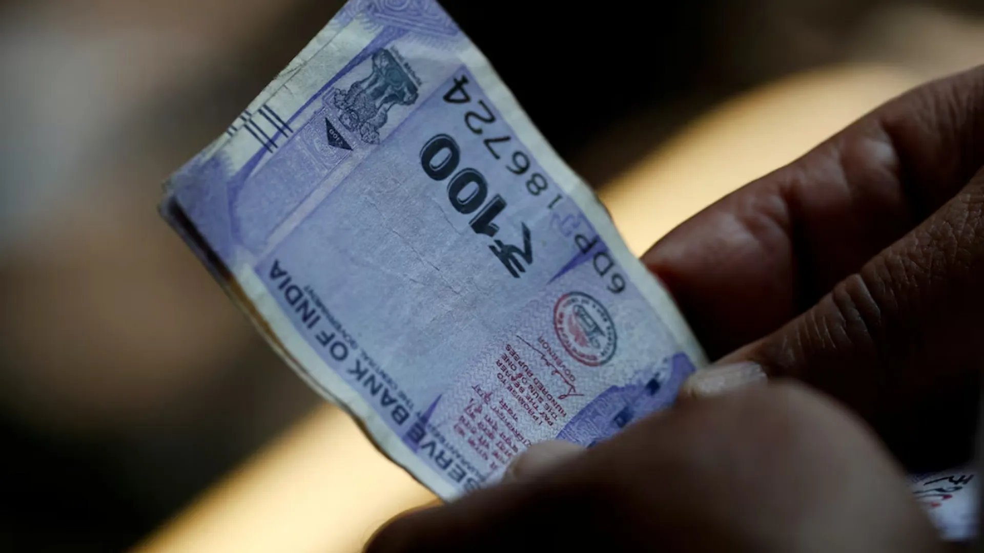 File photo of an Indian currency note worth Rs 100.