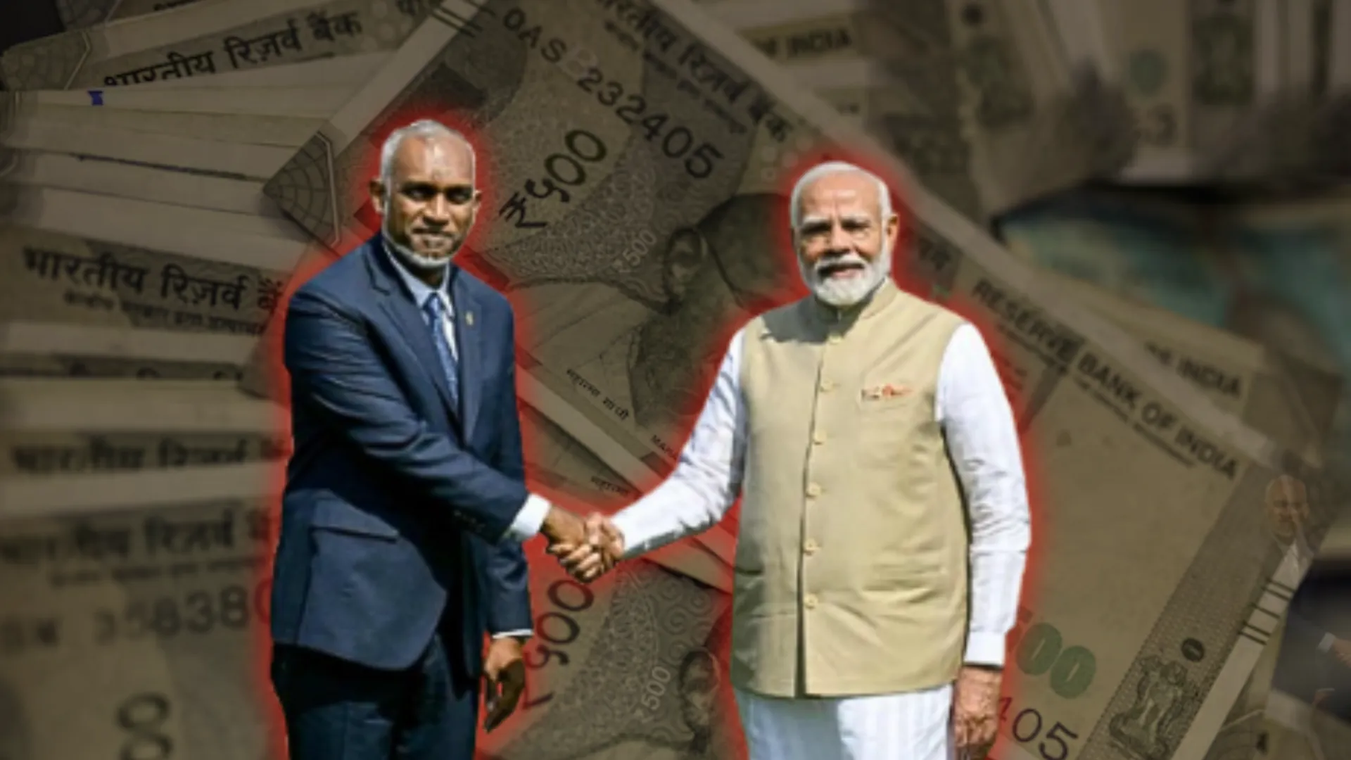 Indian Prime Minister Narendra Modi and Maldivian President Mohamed Muizzu