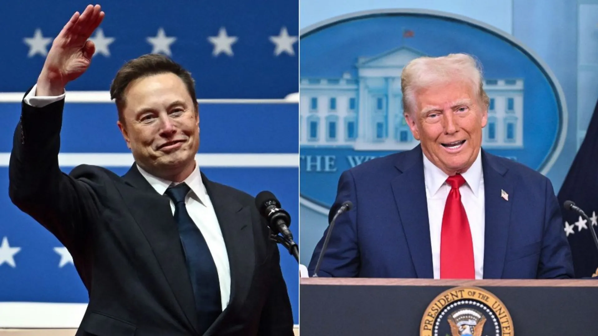 Billionaire Elon Musk and US President Donald Trump