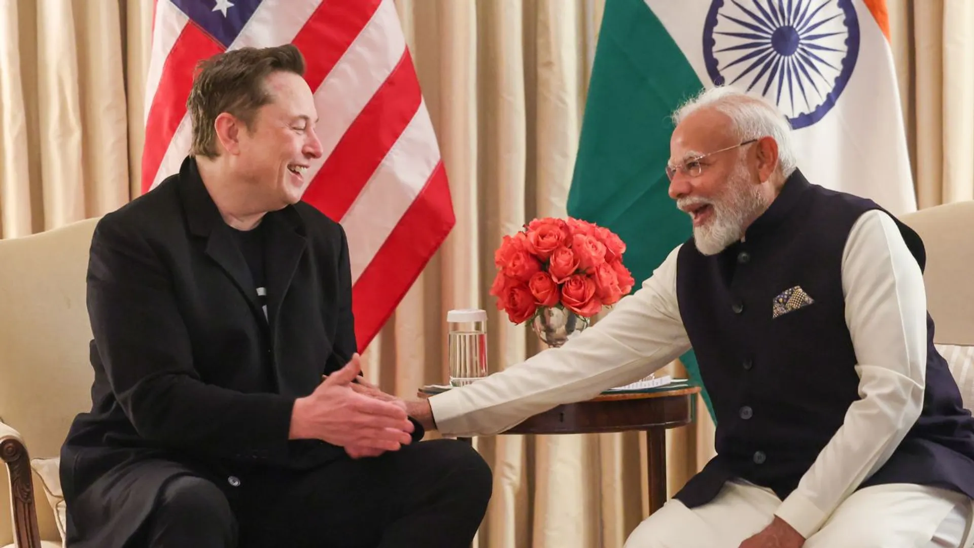 Indian PM Modi meets SpaceX CEO Elon Musk