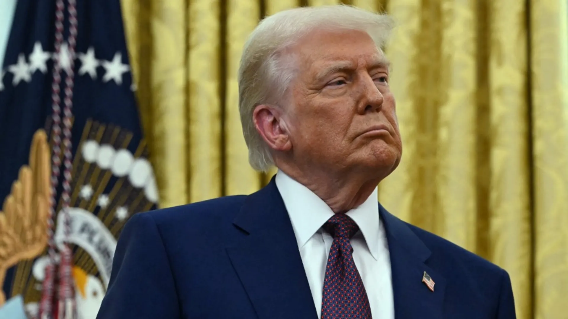 US President Donald Trump at the Oval Office of the White House in Washington, DC, on February 13, 2025.