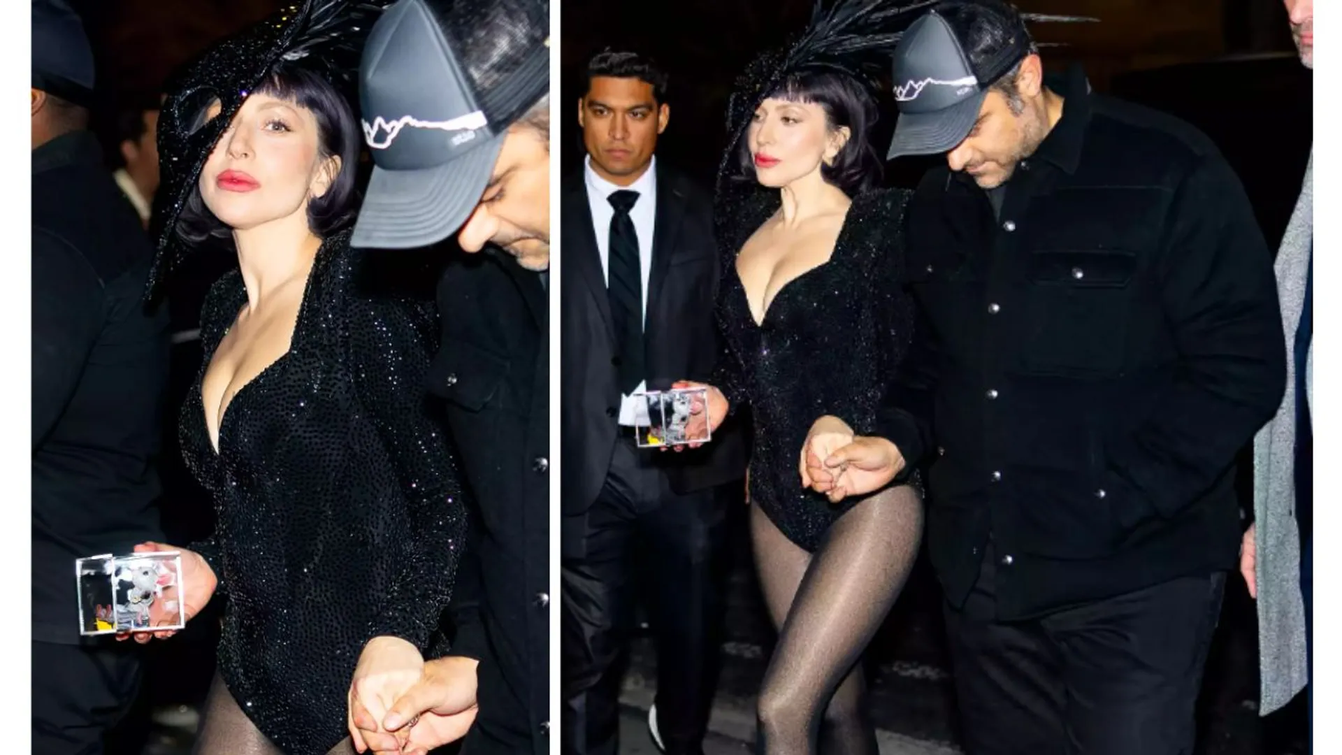 Lady Gaga with fiance After pulling off double duties as musical guest and host for the latest episode of Saturday Night Live, Lady Gaga attended the afterparty with fiance Michael Polansky.