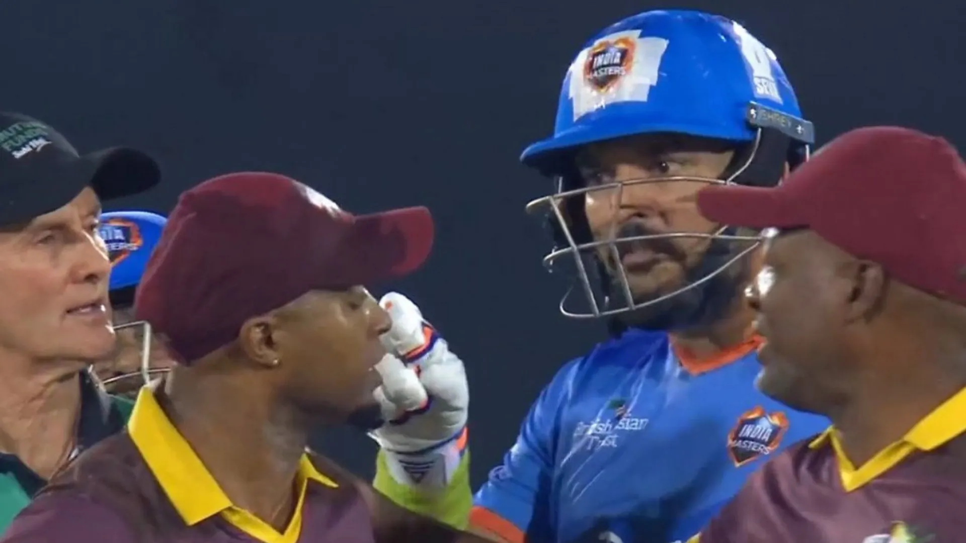 Yuvraj Singh and Tino Best were involved in a heated exchange