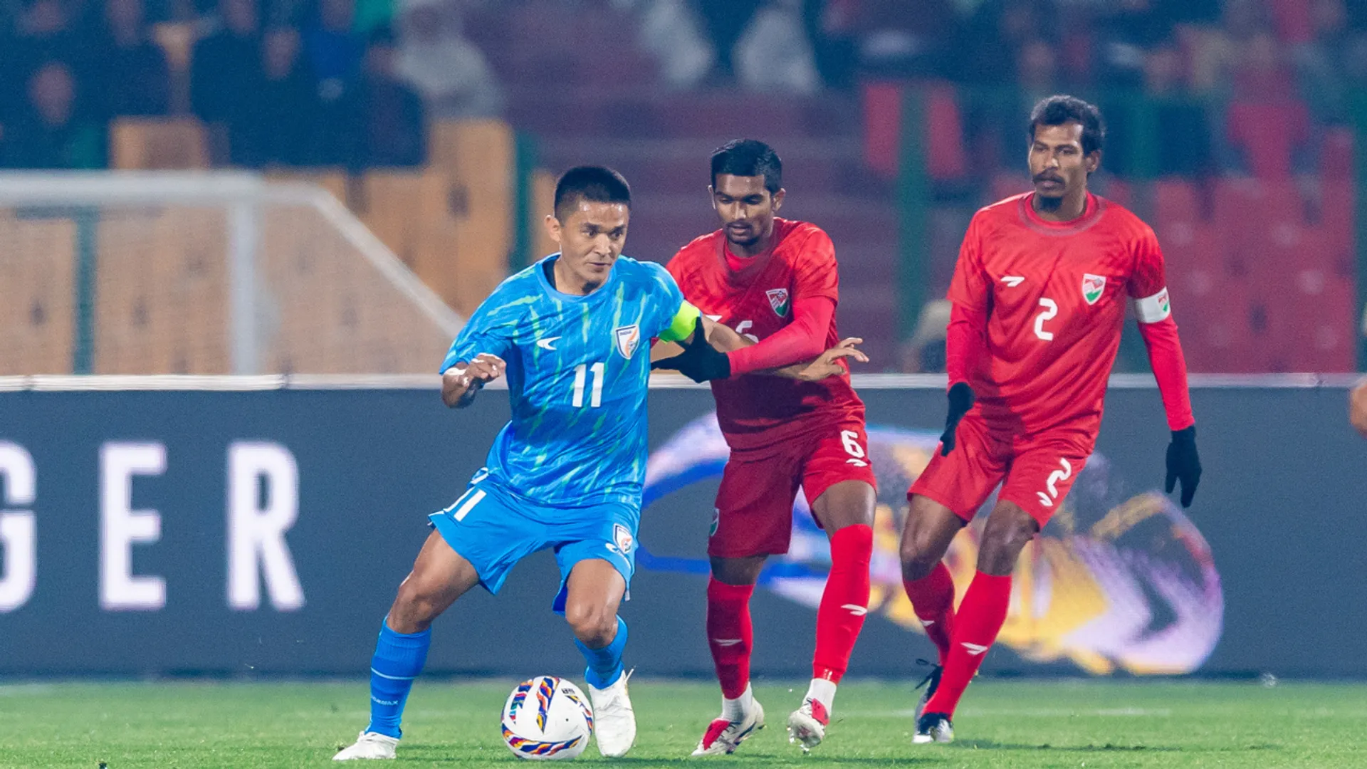 Action from the match on Wednesday